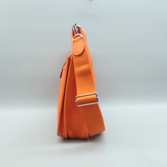 100% Authentic Hermes Evelyne Orange Leather Shoulder bag - Picture 4 of 12